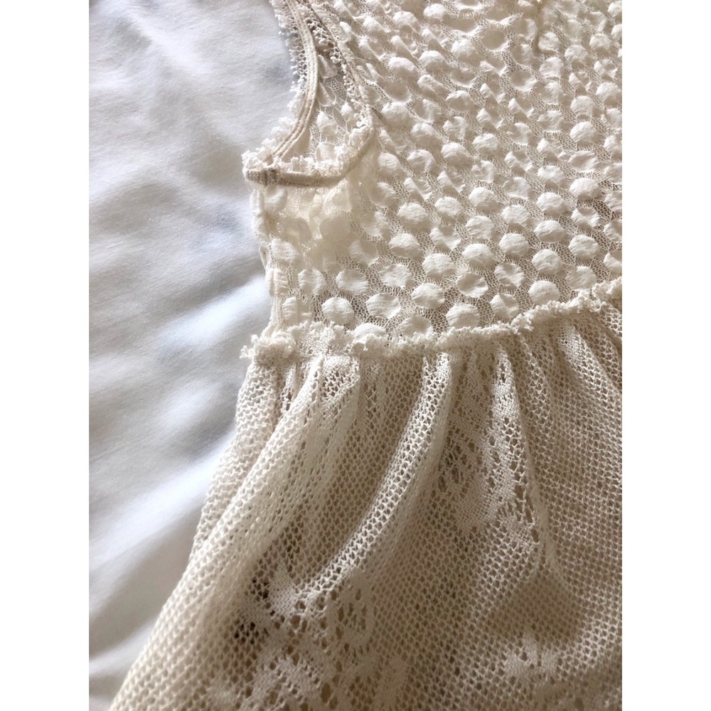 Free People Babydoll Lace Tank Cream/Beige - Picture 3 of 5